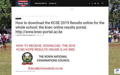 How to download the KCSE 2019 Results online for the whole ...