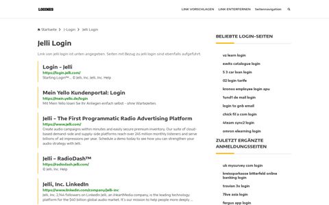 Jelli Login | Allgemeine Informationen zur Anmeldung - Logines.de