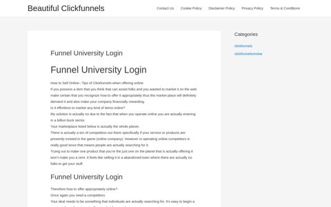 Funnel University Login | Beautiful Clickfunnels