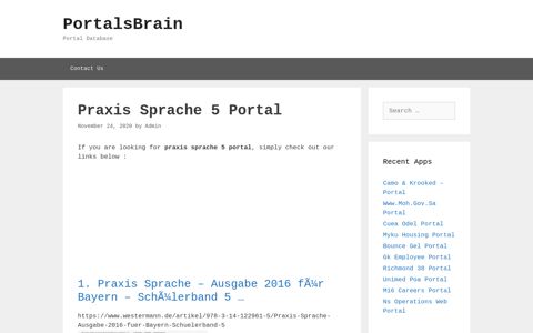 Praxis Sprache - PortalsBrain - Portal Database