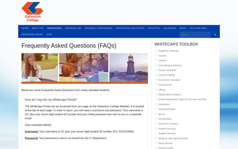 Frequently Asked Questions (FAQs) - Galveston College