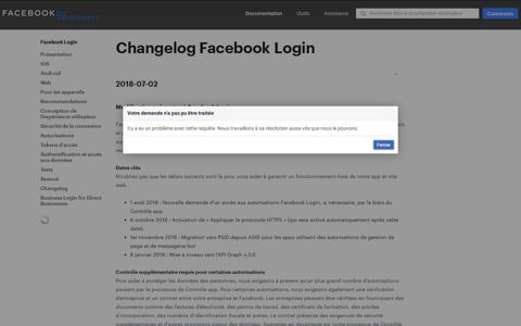 Changelog - Facebook Login - Facebook for Developers