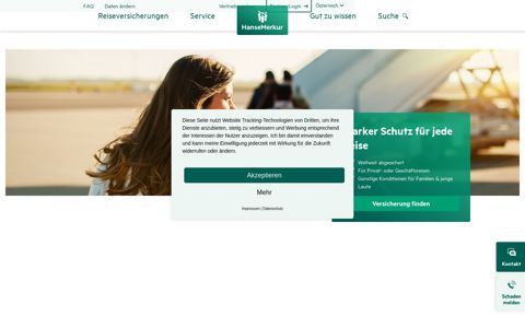 Urlaubsversicherung online buchen | HanseMerkur