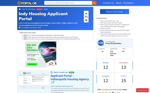 Indy Housing Applicant Portal