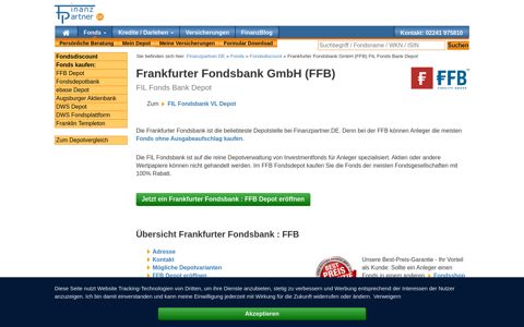 Frankfurter Fondsbank (FFB) | FIL Bank Depot