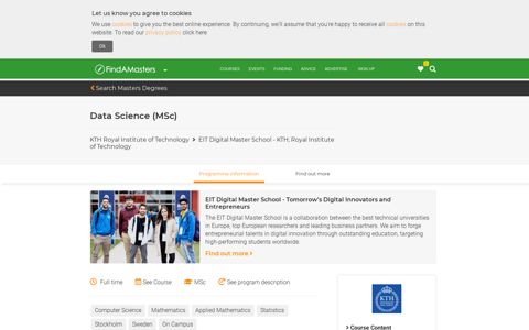 Data Science (MSc) at KTH Royal Institute of Technology on ...