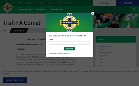 Irish FA Comet | IFA - Irish Football Association