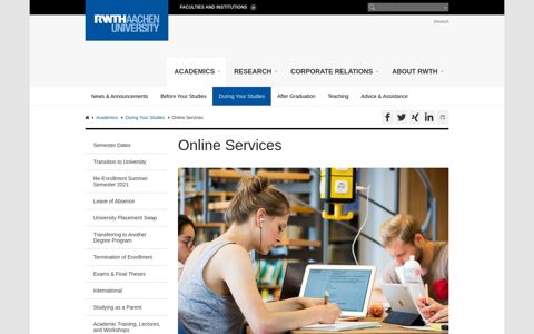 Online Services - RWTH AACHEN UNIVERSITY - English