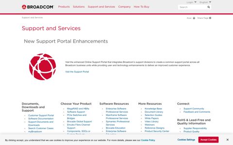 Support and Services - Broadcom