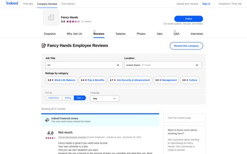 Working at Fancy Hands: Employee Reviews | Indeed.com