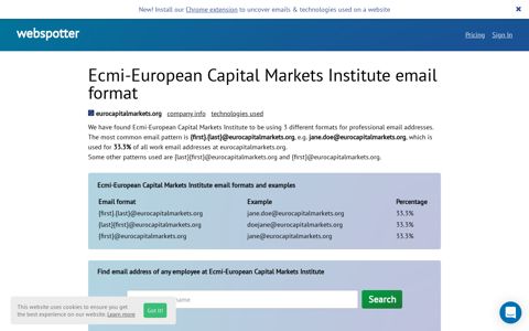 Ecmi-European Capital Markets Institute email format and ...
