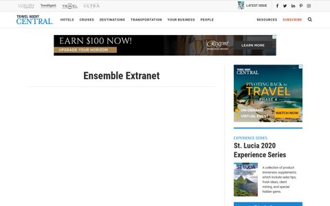 Ensemble Extranet | Travel Agent Central