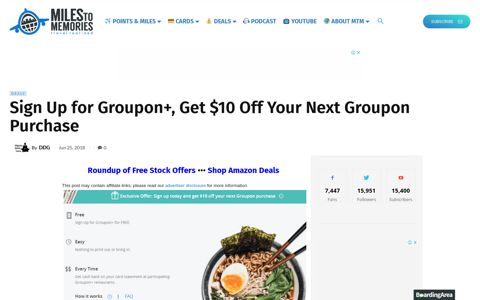 Sign Up for Groupon+, Get $10 Off Your Next Groupon Purchase