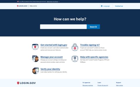 Help - login.gov