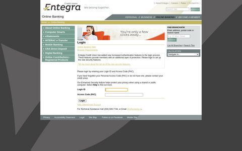 Online Banking - Entegra Credit Union