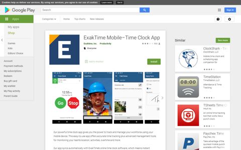 ExakTime Mobile–Time Clock App - Apps on Google Play