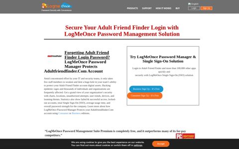 Forgetting Adult Friend Finder Login Password? LogMeOnce ...