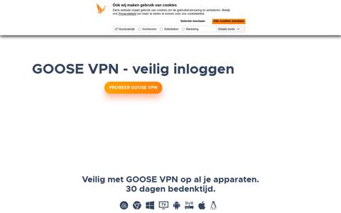 veilig inloggen - GOOSE VPN service