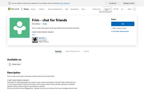 Get Frim - chat for friends - Microsoft Store