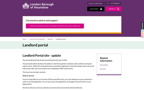 Landlord portal | Landlord portal | London Borough of Hounslow