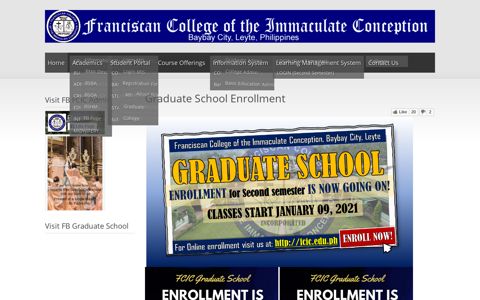 FCIC (Franciscan College of the Immaculate Conception ...