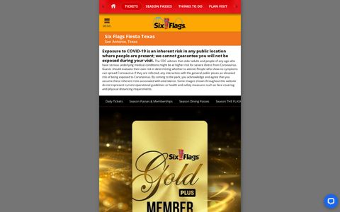 Gold Plus Membership | Six Flags Fiesta Texas