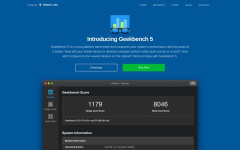 Geekbench 5 - Cross-Platform Benchmark