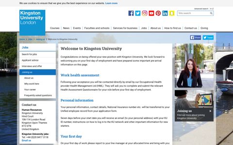 Welcome to Kingston - Joining us - Jobs - Kingston University ...