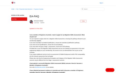 EA-FAQ – HOME - MY VISA ONLINE Apps - Zendesk