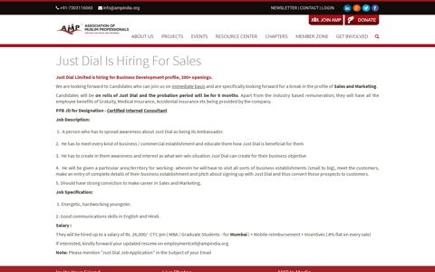 Just Dial is hiring for Sales