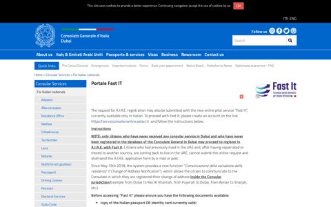 Portale Fast IT - Consolato Generale - Dubai