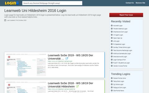Learnweb Uni Hildesheim 2016 Login | Accedi Learnweb Uni ...