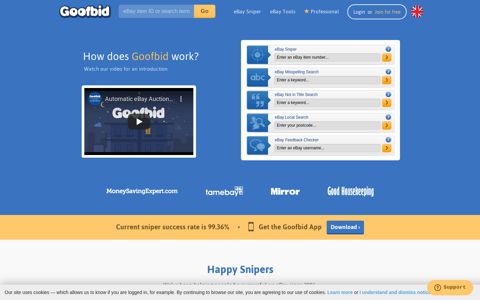 Goofbid: Auction Sniper & eBay Bidding Tools