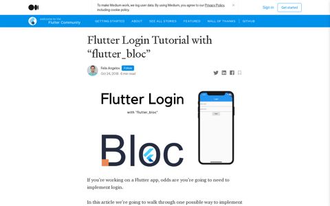Flutter Login Tutorial with “flutter_bloc” | by Felix Angelov ...