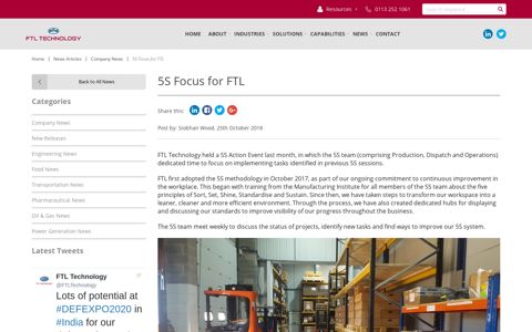 5S Focus for FTL - FTL Technology