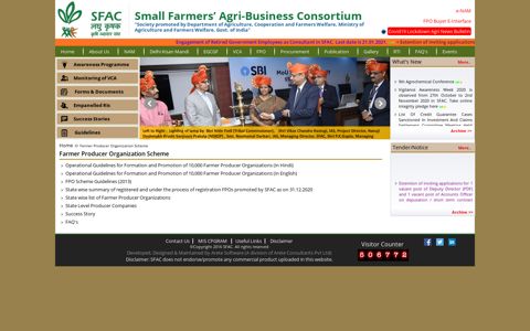 Farmer Producer Organization Scheme - SFAC