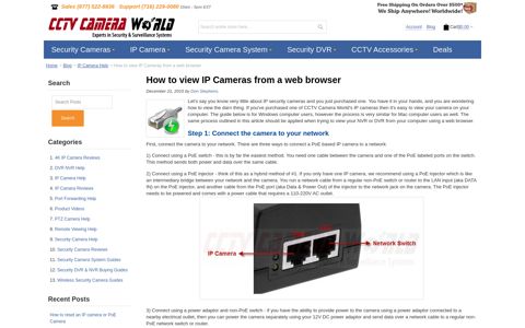 How to view IP Cameras from a web browser / CCTV Camera ...