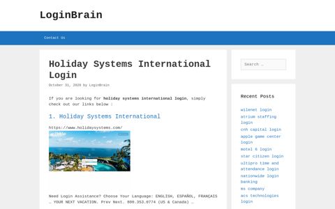 holiday systems international login - LoginBrain