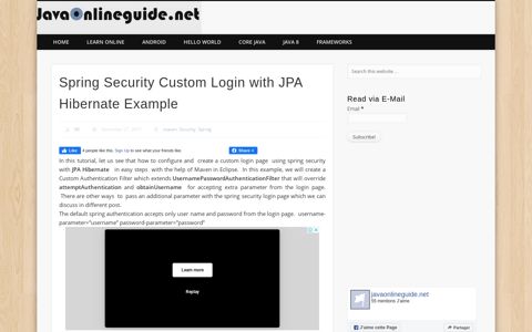 Spring Security Custom Login with JPA Hibernate Example ...