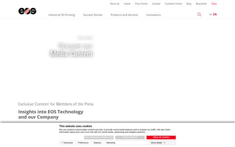 Login for the EOS Press Center - EOS additive manufacturing