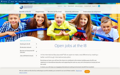 Open jobs at the IB - International Baccalaureate®