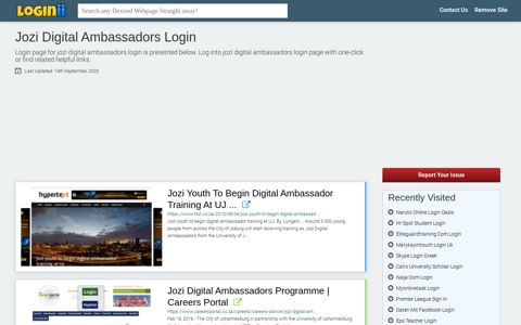 Jozi Digital Ambassadors Login - Loginii.com