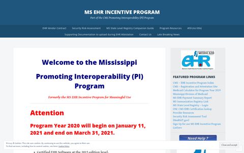 MS EHR Incentive Program | Part of the CMS Promoting ...