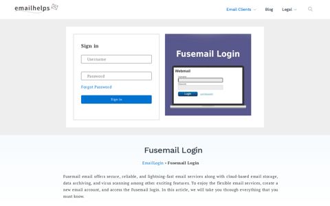 Fusemail Login - Fusemail.Com Login and Password Change ...