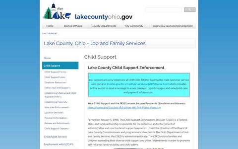 Child Support - Lake County, Ohio