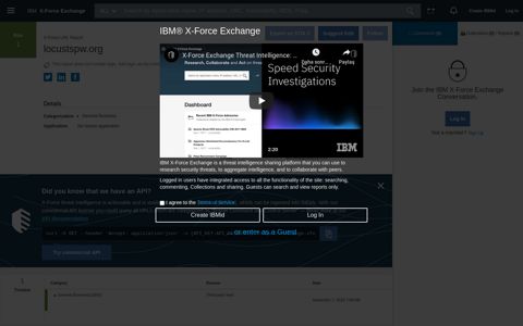 locustspw.org URL Report - IBM X-Force Exchange