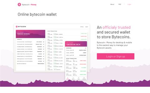 Bytecoin.money: Cryptocurrency wallet online for all coins