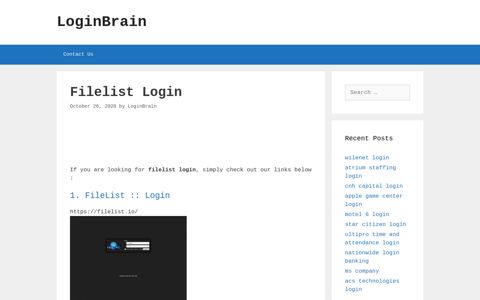 Filelist - Filelist :: Login - LoginBrain