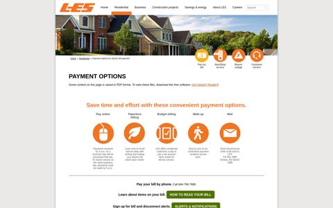 Payment options for electric bill payment - Lincoln Electric ...