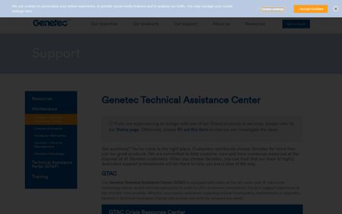 Genetec Technical Assistance Center | Genetec